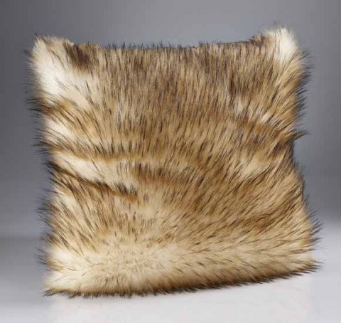 Reynard Cream Faux Fur Cushion